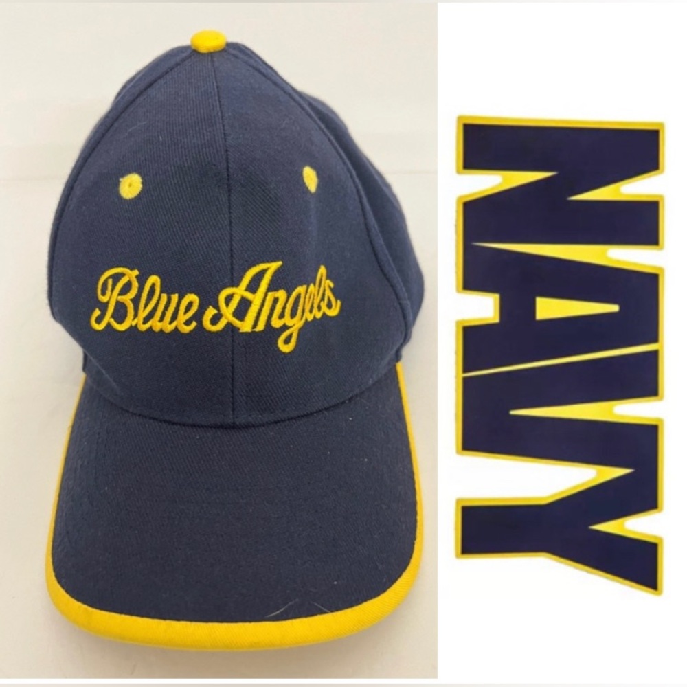 Blue Angels - Boeing Ball Cap Blue and yellow, Snapback Baseball hat